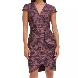 Vince Camuto. Jacquard Embroidered  Dress.